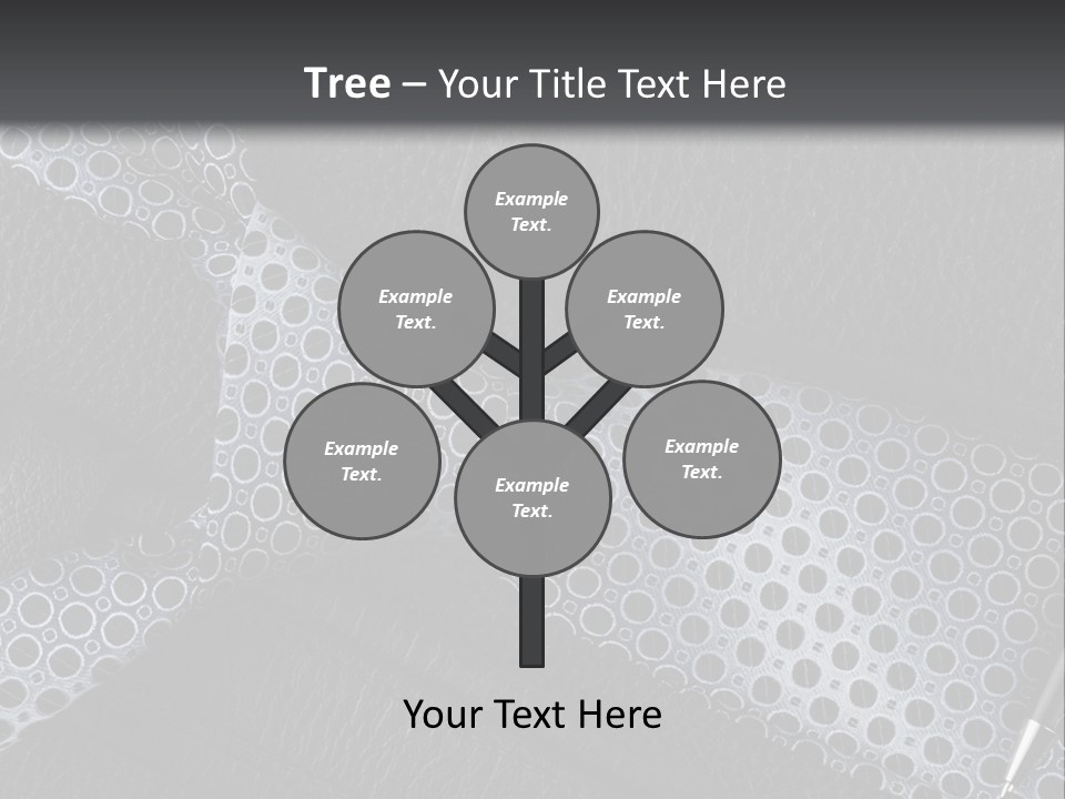 A Black Leather Seat With A Tie And Pen On It PowerPoint Template