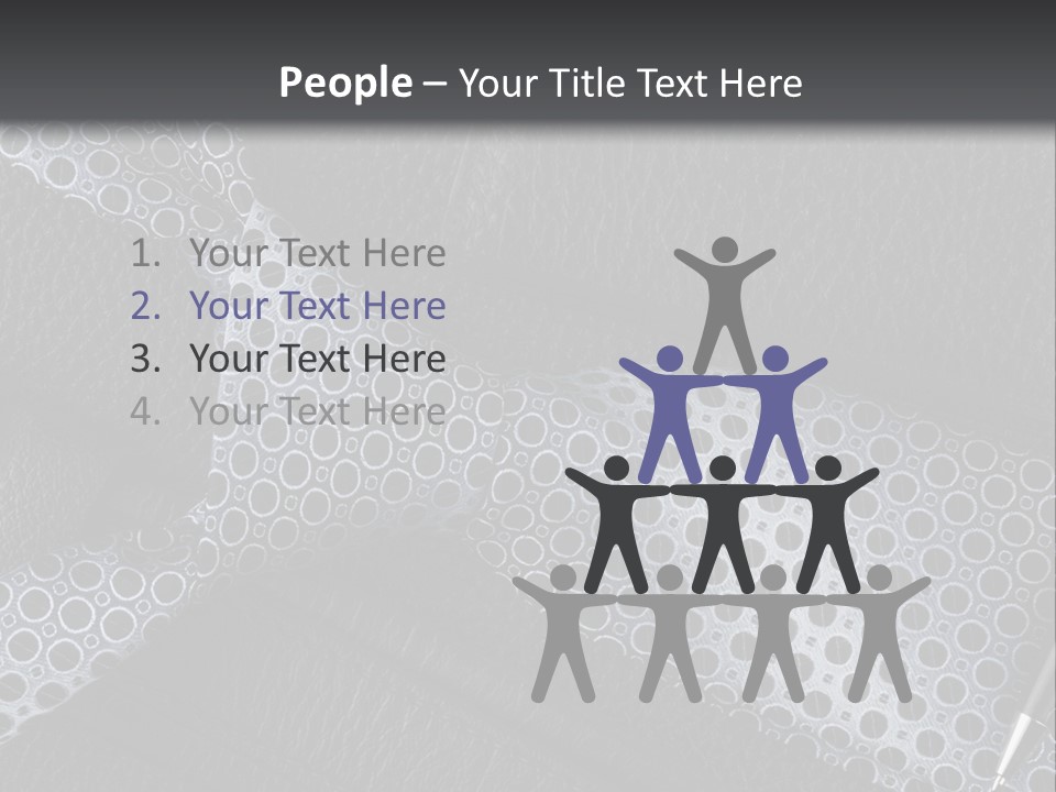 A Black Leather Seat With A Tie And Pen On It PowerPoint Template