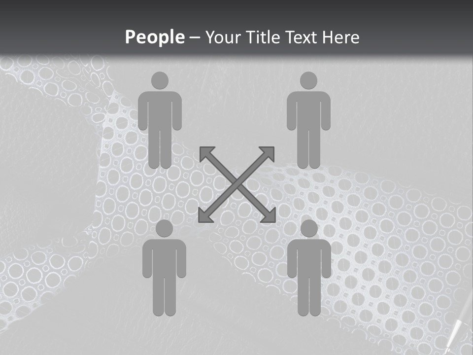 A Black Leather Seat With A Tie And Pen On It PowerPoint Template