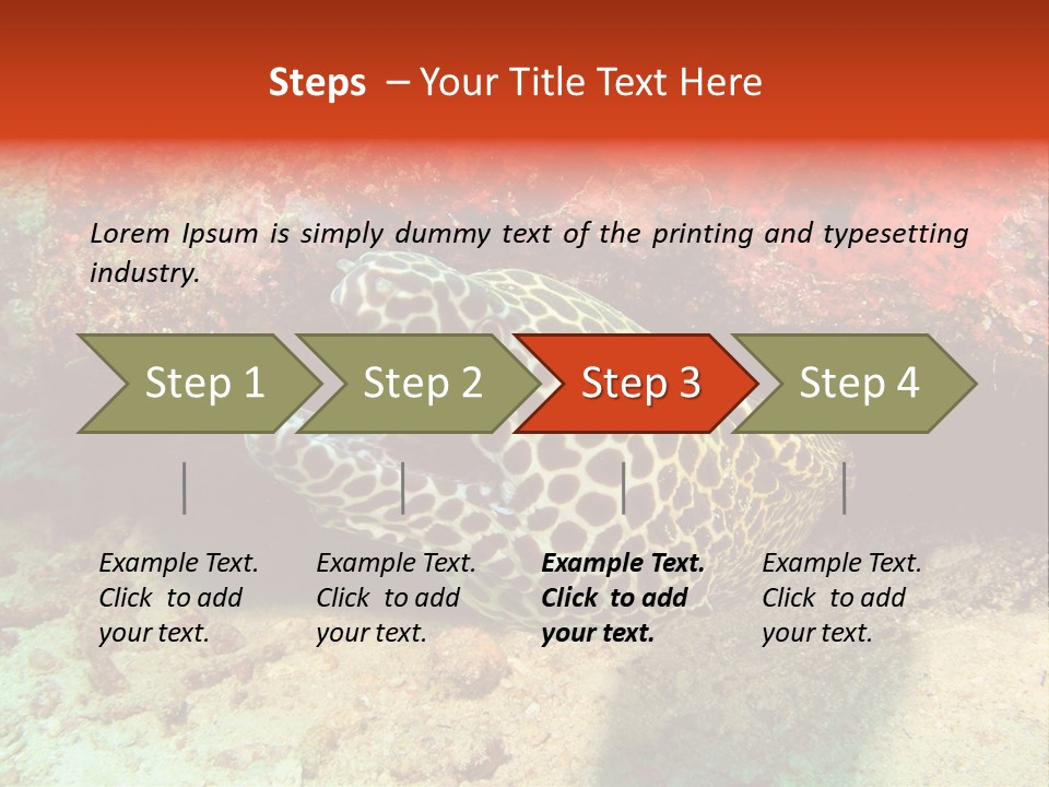 A Large Turtle Is Laying On The Ocean Floor PowerPoint Template