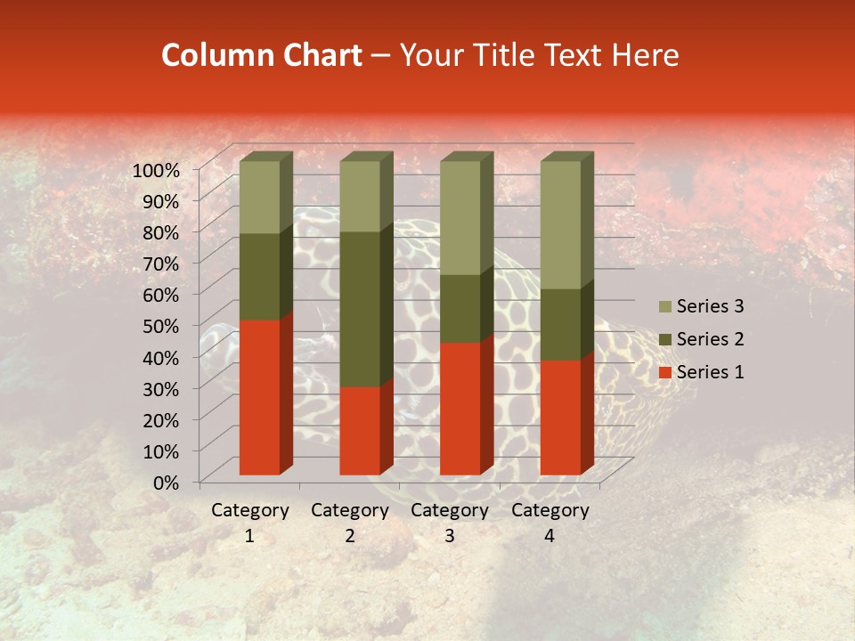 A Large Turtle Is Laying On The Ocean Floor PowerPoint Template