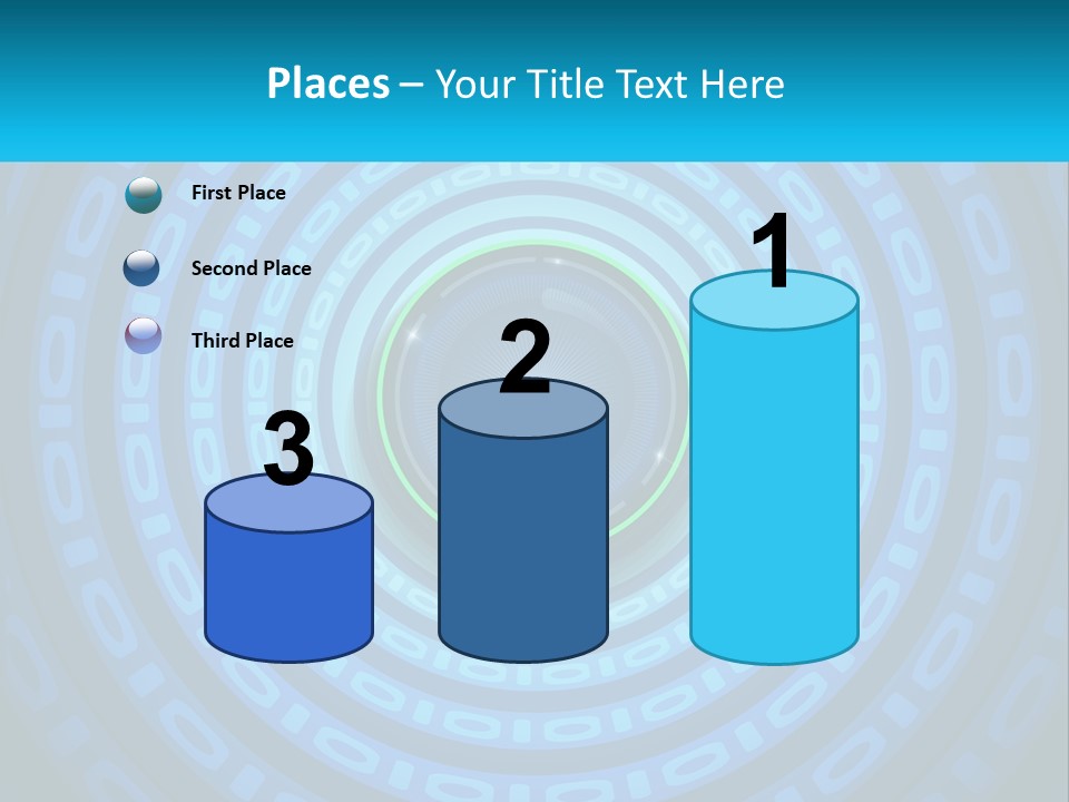 A Blue And Green Abstract Background With Circles PowerPoint Template