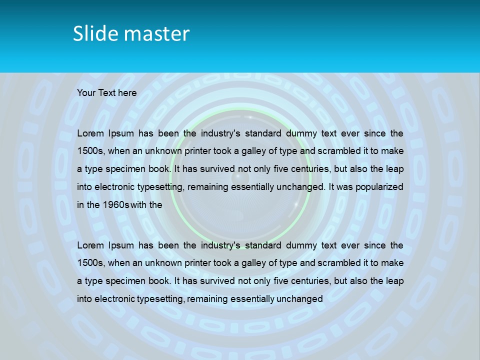 A Blue And Green Abstract Background With Circles PowerPoint Template