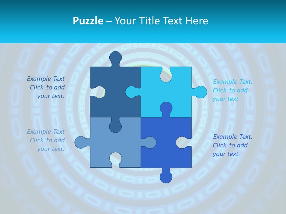 A Blue And Green Abstract Background With Circles PowerPoint Template