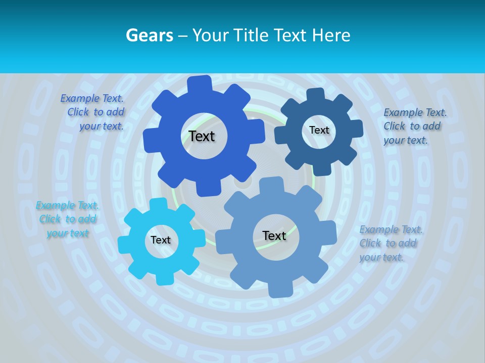 A Blue And Green Abstract Background With Circles PowerPoint Template