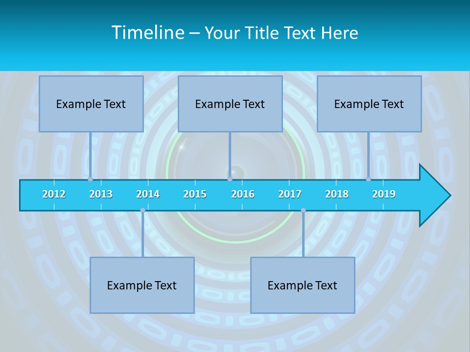 A Blue And Green Abstract Background With Circles PowerPoint Template