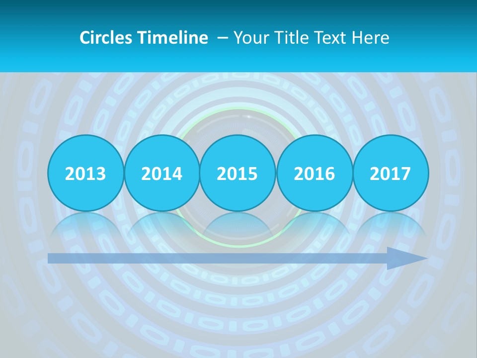 A Blue And Green Abstract Background With Circles PowerPoint Template