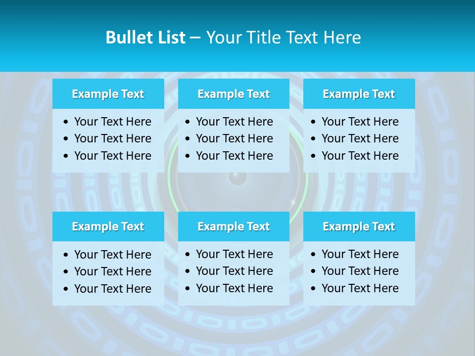 A Blue And Green Abstract Background With Circles PowerPoint Template