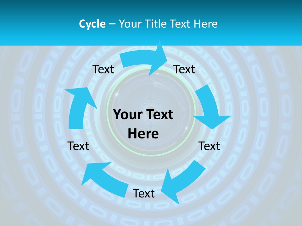 A Blue And Green Abstract Background With Circles PowerPoint Template