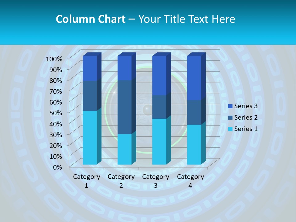 A Blue And Green Abstract Background With Circles PowerPoint Template