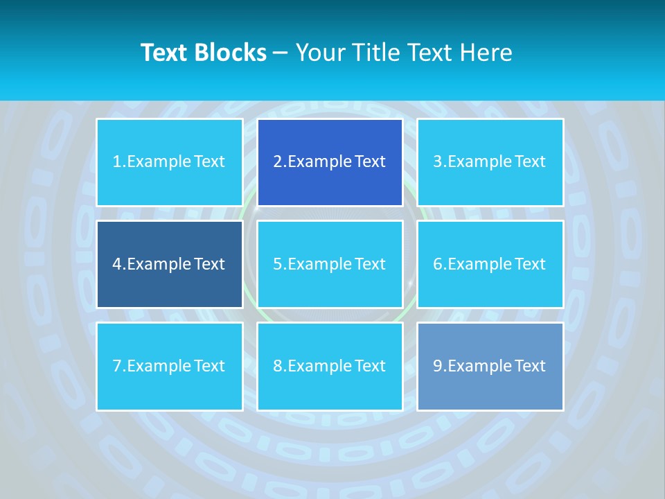 A Blue And Green Abstract Background With Circles PowerPoint Template