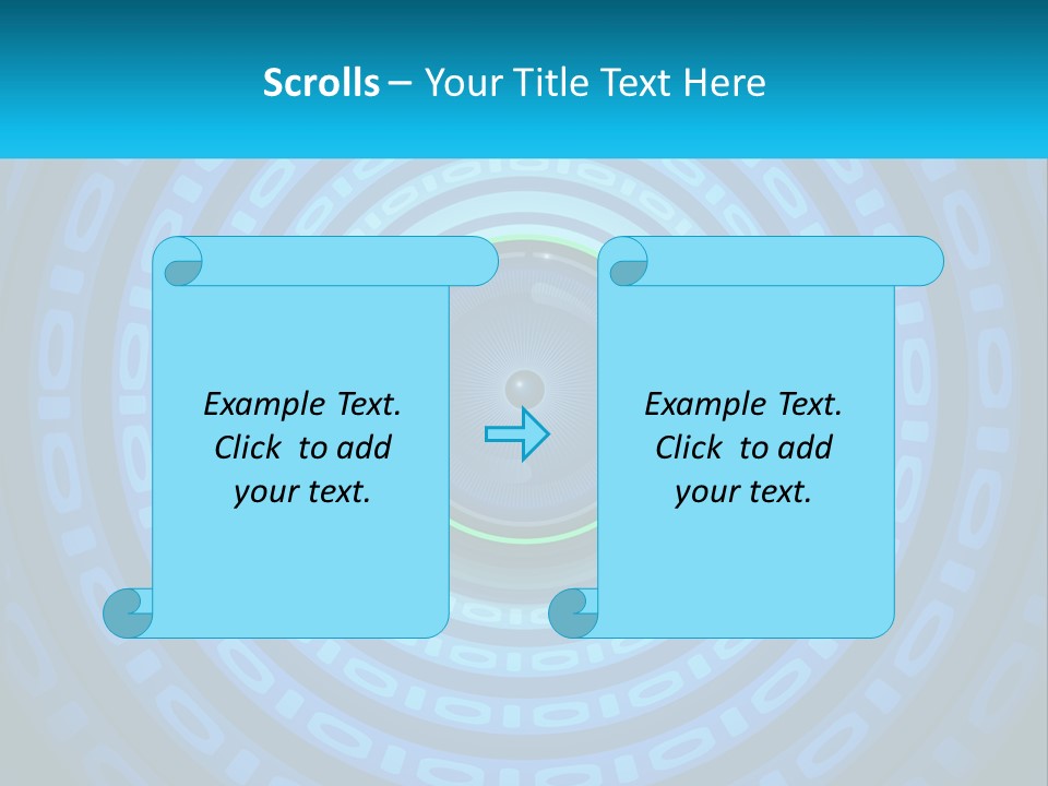 A Blue And Green Abstract Background With Circles PowerPoint Template