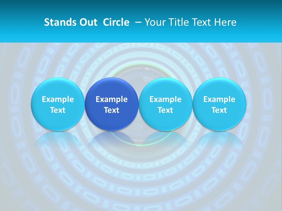 A Blue And Green Abstract Background With Circles PowerPoint Template