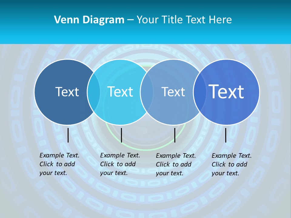 A Blue And Green Abstract Background With Circles PowerPoint Template