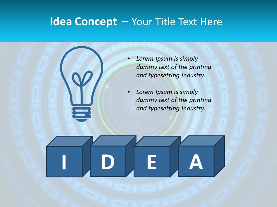 A Blue And Green Abstract Background With Circles PowerPoint Template