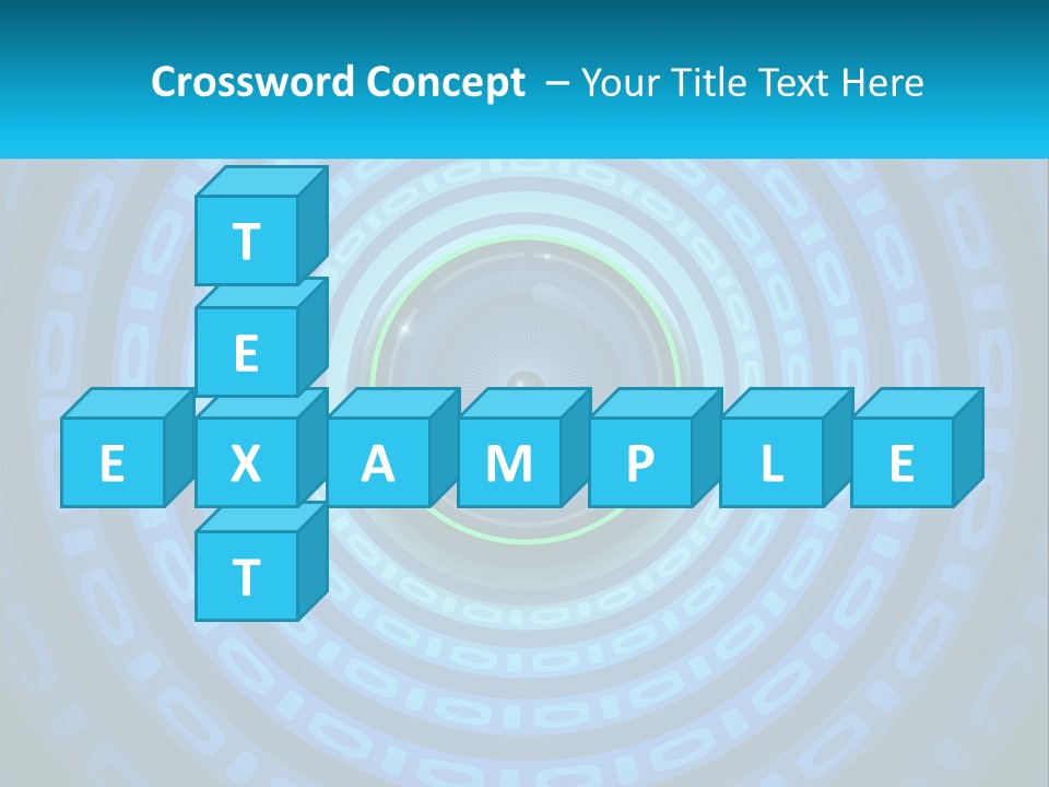 A Blue And Green Abstract Background With Circles PowerPoint Template