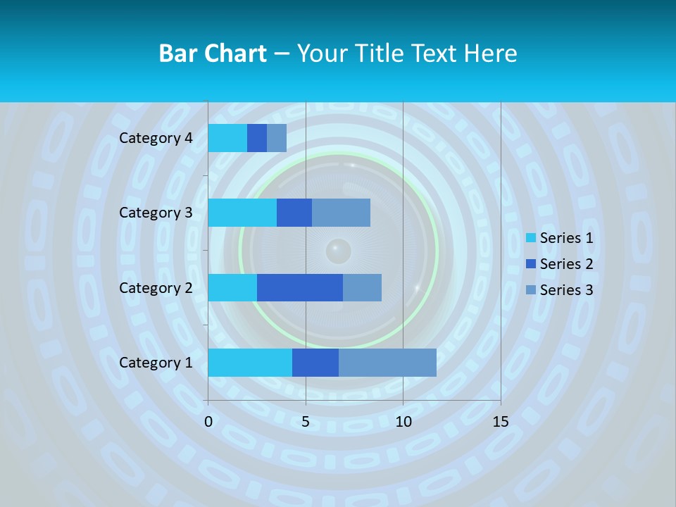 A Blue And Green Abstract Background With Circles PowerPoint Template
