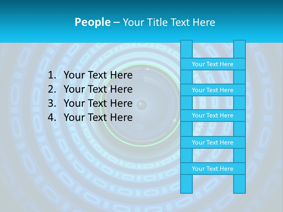 A Blue And Green Abstract Background With Circles PowerPoint Template