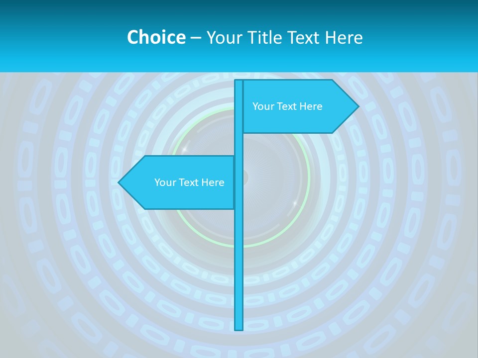 A Blue And Green Abstract Background With Circles PowerPoint Template