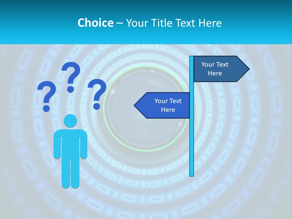 A Blue And Green Abstract Background With Circles PowerPoint Template