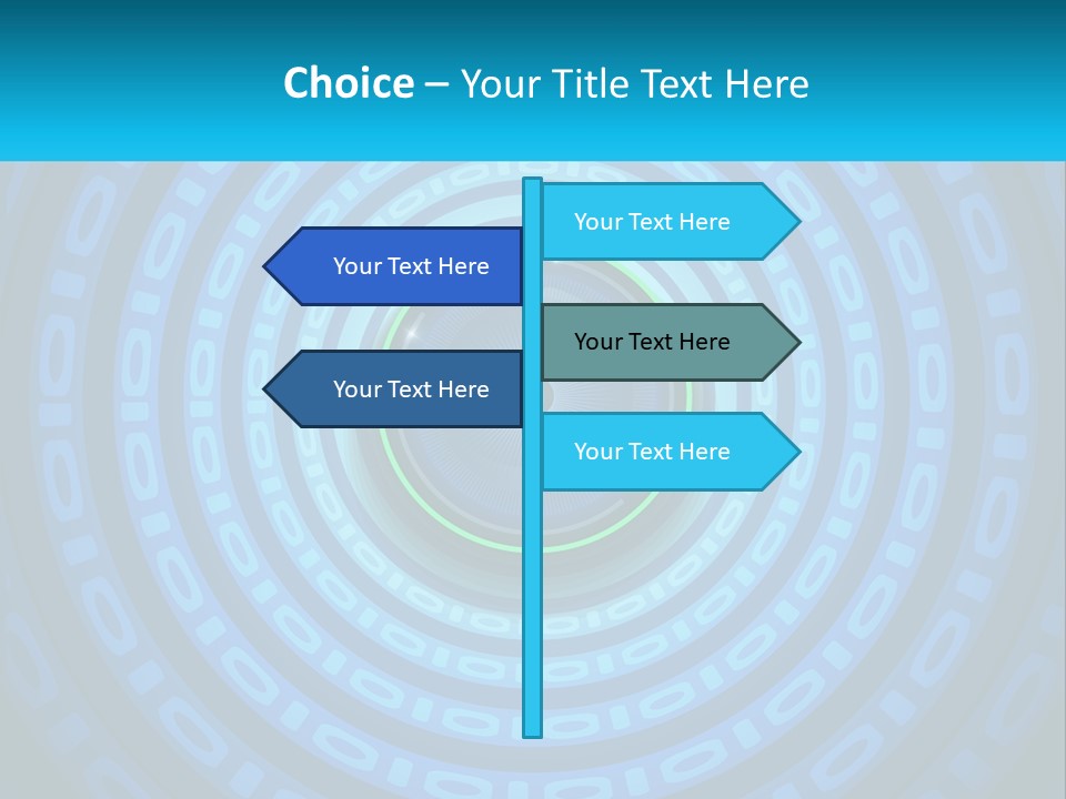 A Blue And Green Abstract Background With Circles PowerPoint Template
