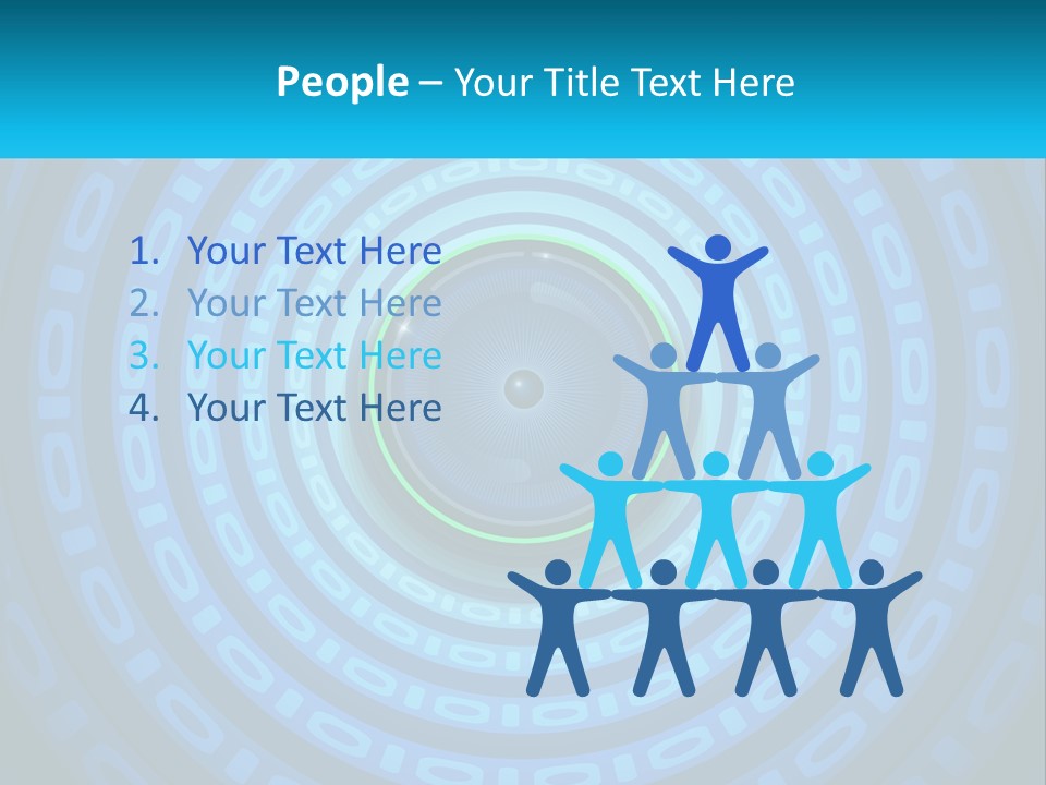 A Blue And Green Abstract Background With Circles PowerPoint Template