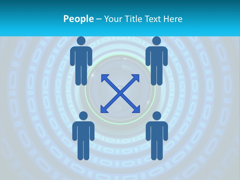 A Blue And Green Abstract Background With Circles PowerPoint Template