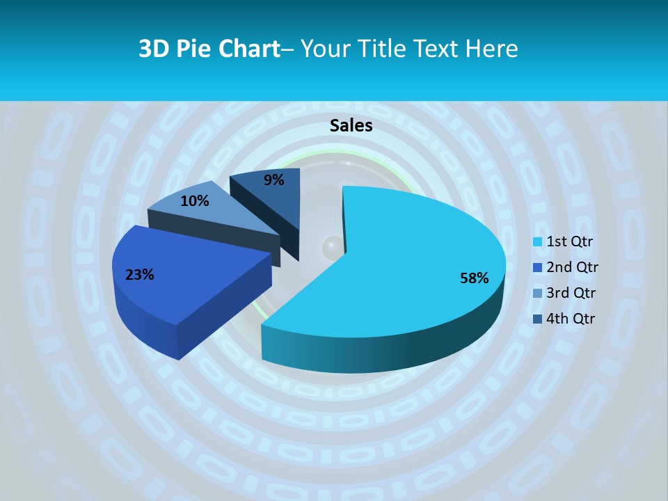 A Blue And Green Abstract Background With Circles PowerPoint Template