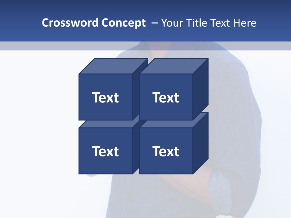 A Man Standing In Front Of A Wall With His Hands Together PowerPoint Template