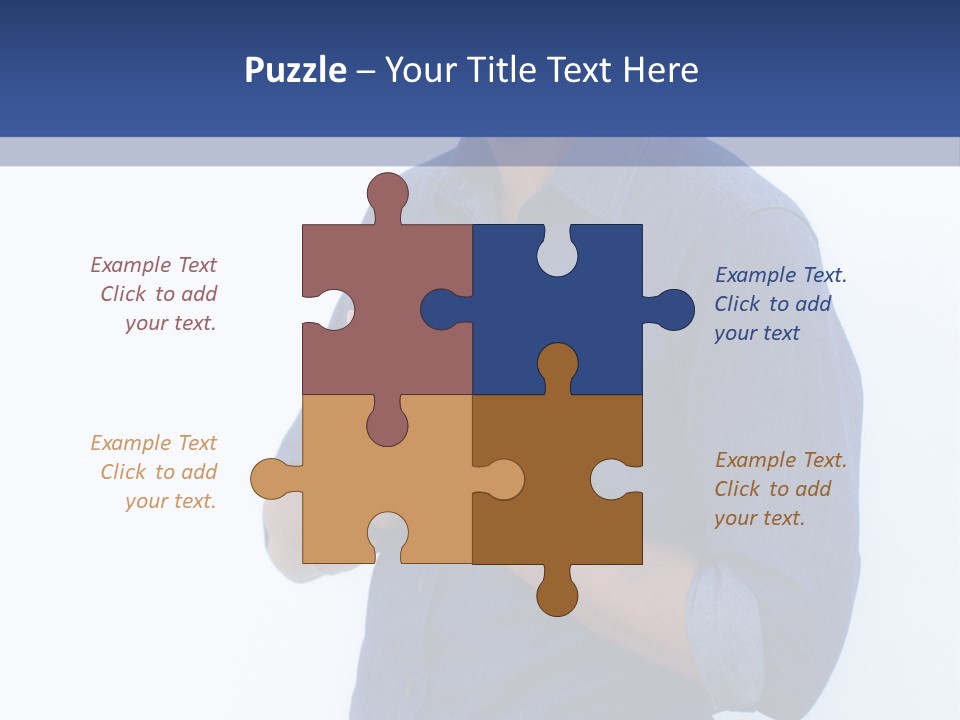 A Man Standing In Front Of A Wall With His Hands Together PowerPoint Template