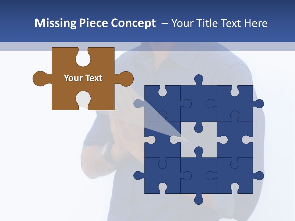 A Man Standing In Front Of A Wall With His Hands Together PowerPoint Template