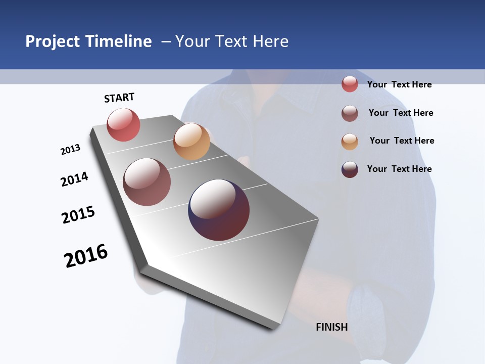 A Man Standing In Front Of A Wall With His Hands Together PowerPoint Template