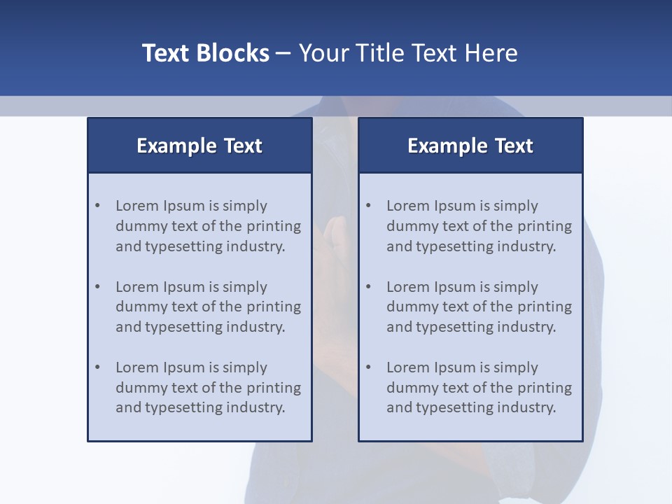 A Man Standing In Front Of A Wall With His Hands Together PowerPoint Template