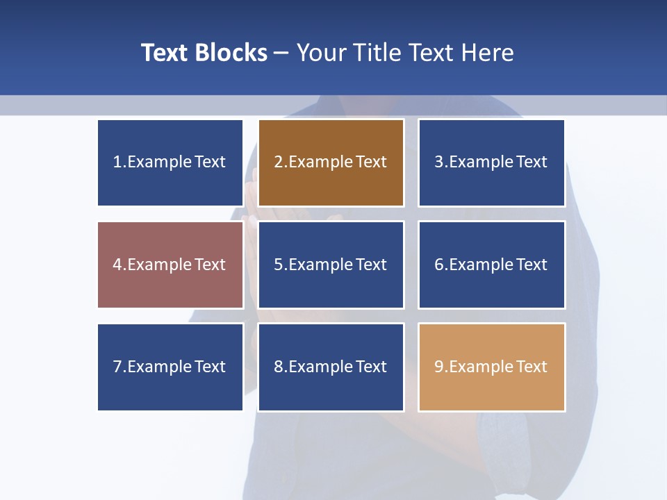 A Man Standing In Front Of A Wall With His Hands Together PowerPoint Template