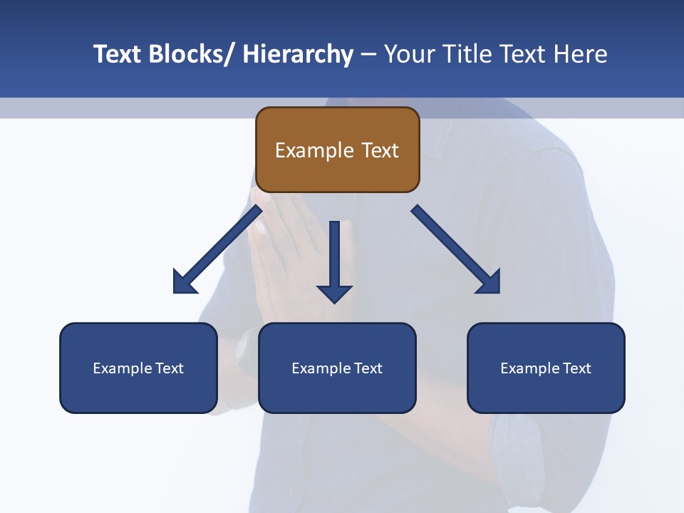 A Man Standing In Front Of A Wall With His Hands Together PowerPoint Template