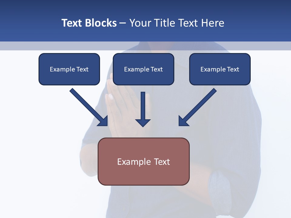 A Man Standing In Front Of A Wall With His Hands Together PowerPoint Template