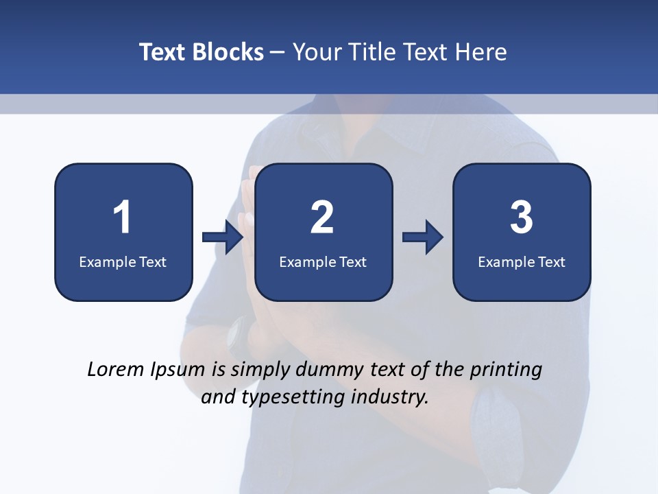 A Man Standing In Front Of A Wall With His Hands Together PowerPoint Template