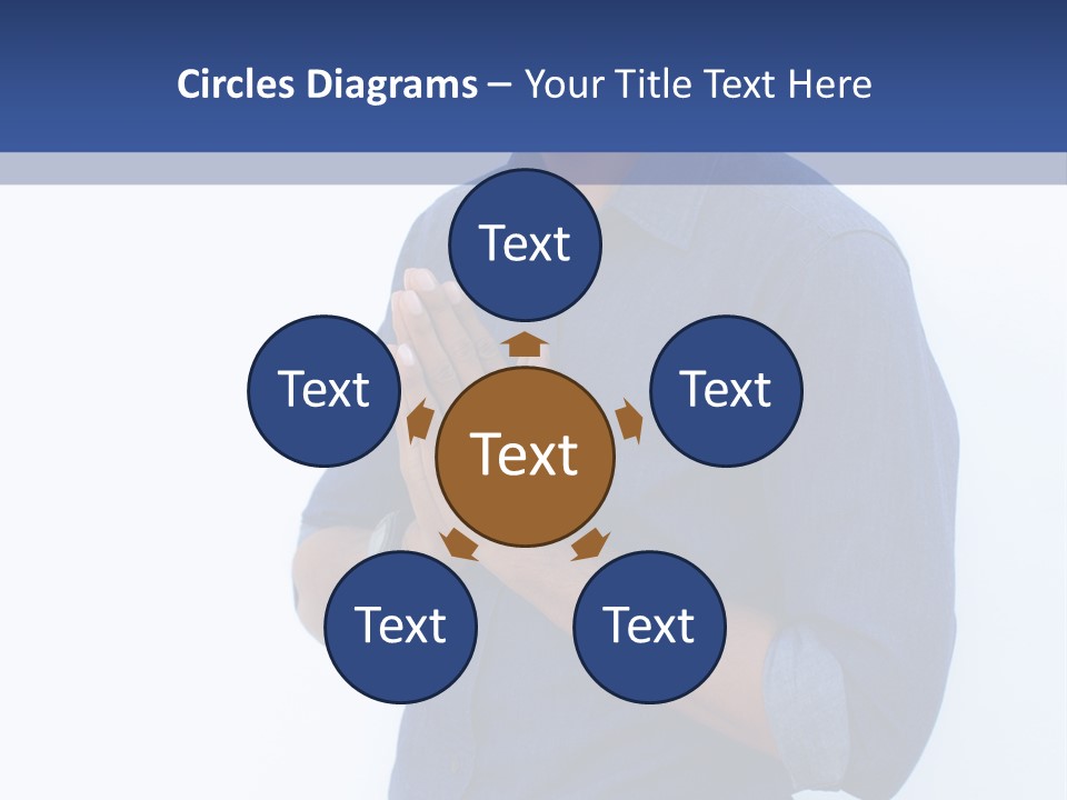 A Man Standing In Front Of A Wall With His Hands Together PowerPoint Template