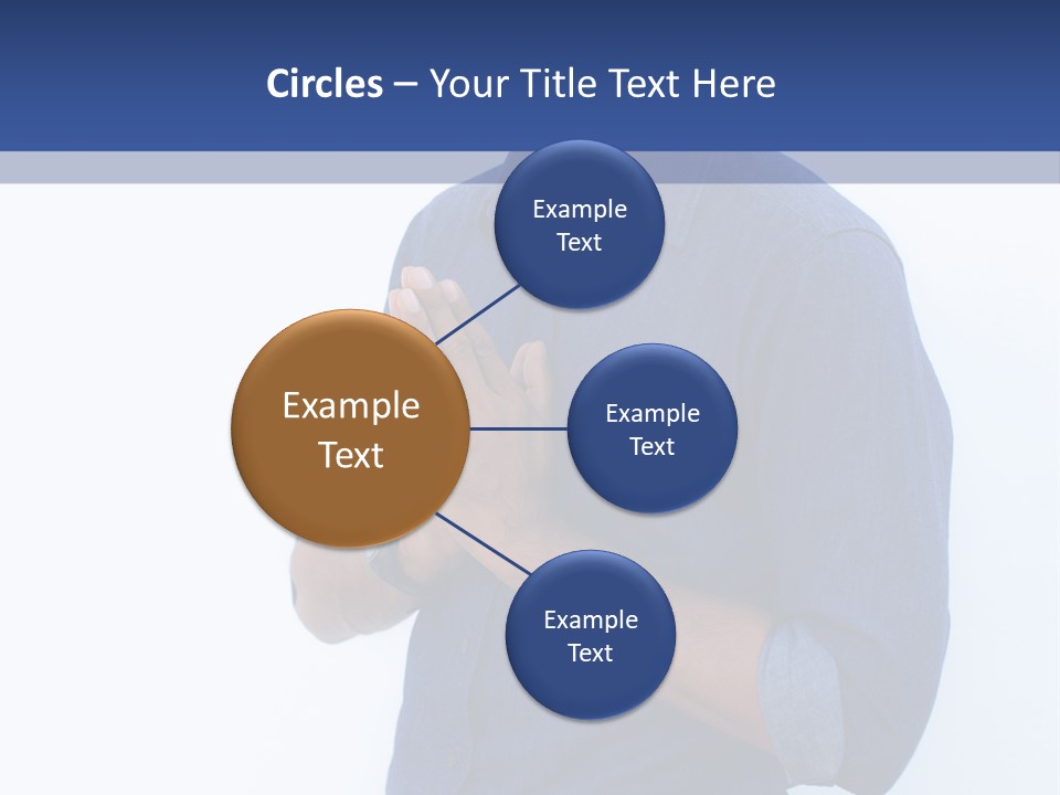 A Man Standing In Front Of A Wall With His Hands Together PowerPoint Template