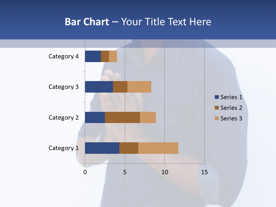 A Man Standing In Front Of A Wall With His Hands Together PowerPoint Template