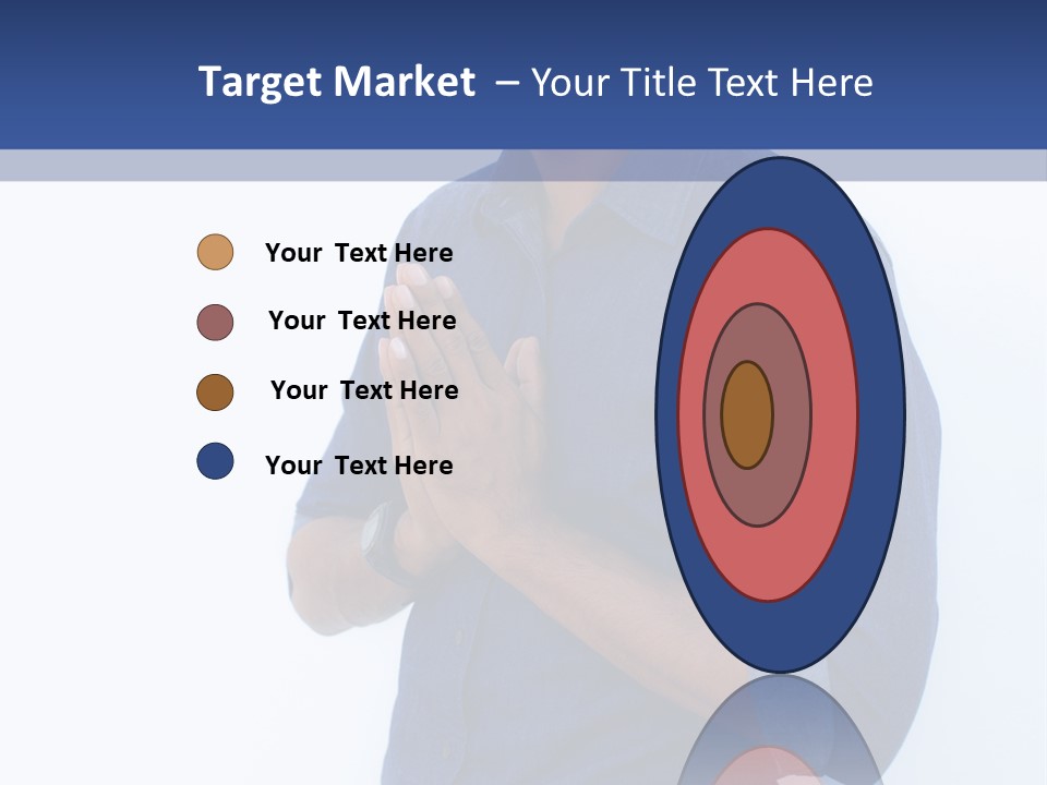 A Man Standing In Front Of A Wall With His Hands Together PowerPoint Template