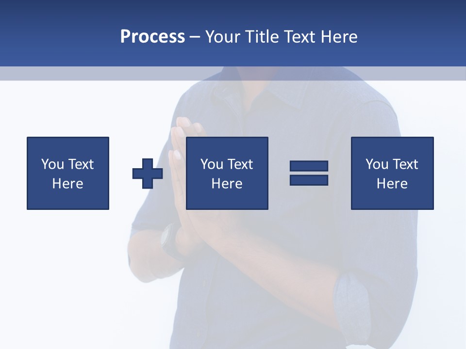 A Man Standing In Front Of A Wall With His Hands Together PowerPoint Template