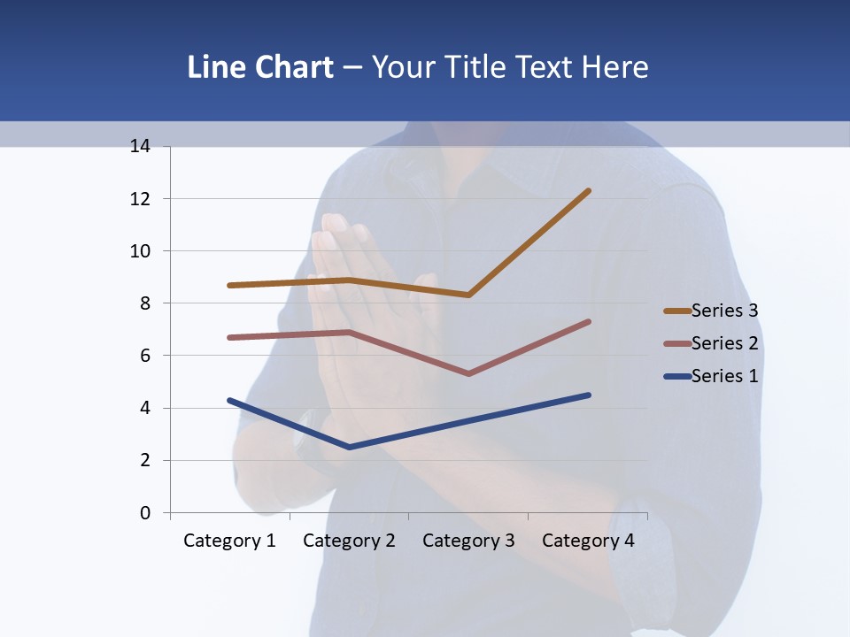 A Man Standing In Front Of A Wall With His Hands Together PowerPoint Template
