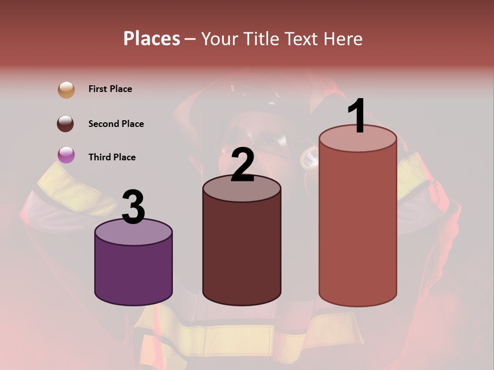 A Man In A Fireman's Uniform With His Hands On His Head PowerPoint Template