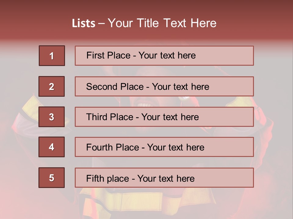 A Man In A Fireman's Uniform With His Hands On His Head PowerPoint Template