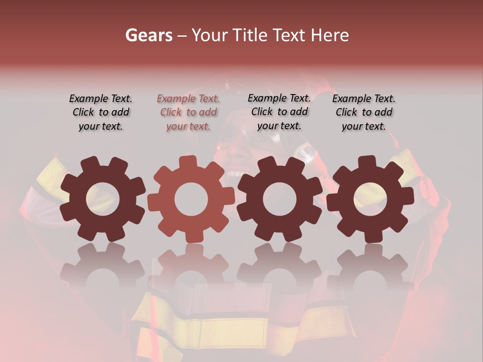 A Man In A Fireman's Uniform With His Hands On His Head PowerPoint Template