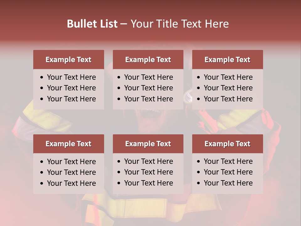 A Man In A Fireman's Uniform With His Hands On His Head PowerPoint Template