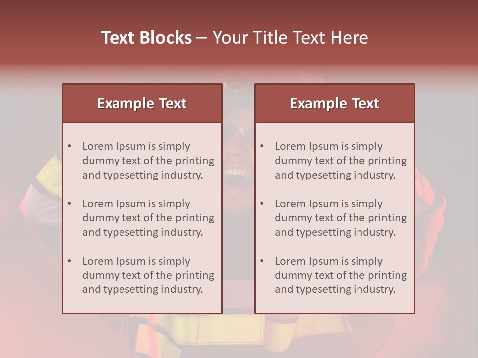 A Man In A Fireman's Uniform With His Hands On His Head PowerPoint Template