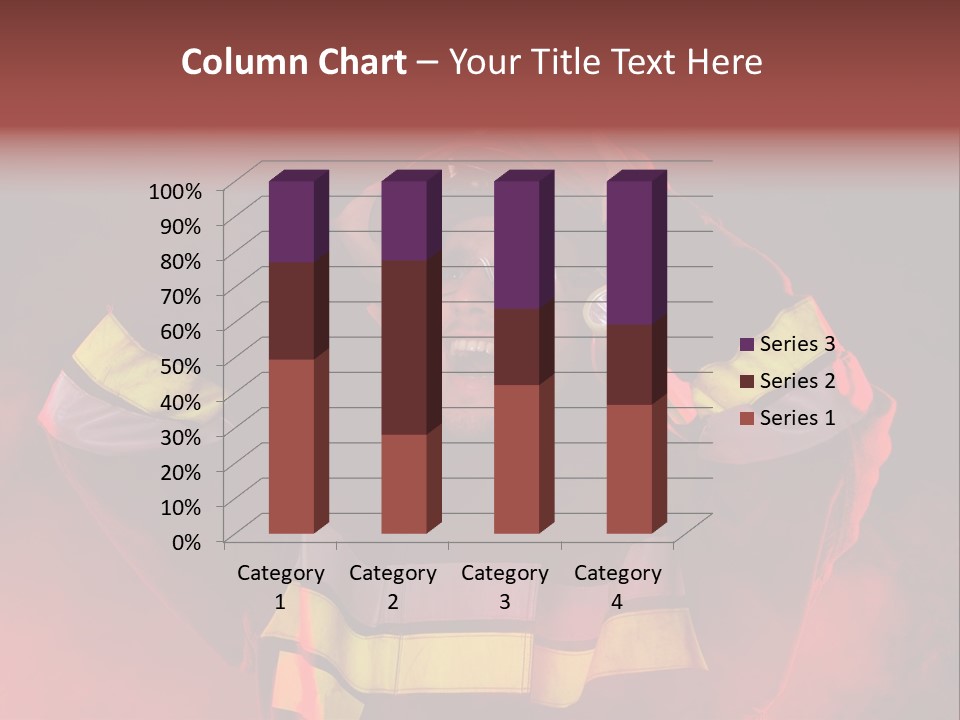 A Man In A Fireman's Uniform With His Hands On His Head PowerPoint Template