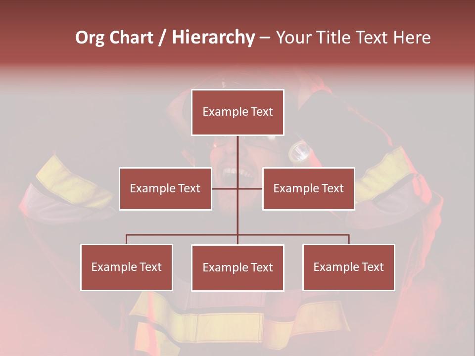 A Man In A Fireman's Uniform With His Hands On His Head PowerPoint Template